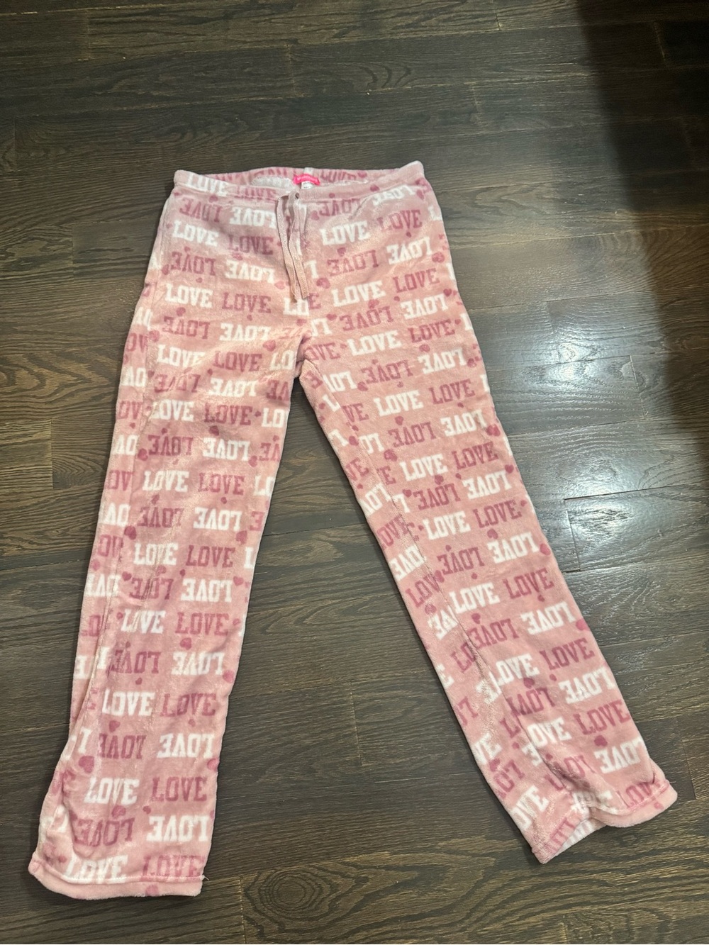 Pink 'LOVE' Plush Lounge Pants